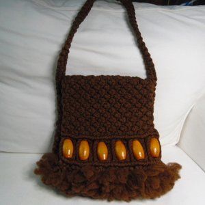 Handmade Crochet purse (1592A) preowned clean very good no damage